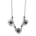 thumbnail image 1 of Alamode LO4728-16 Femmes Collier en Métal Blanc Ruthénium avec Synthétique en Jet - 16 Po., 1 of 1
