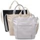 thumbnail image 1 of Bolso grande de lona para el hombro, bolso informal para mujer, bolso de trabajo, bolso de compras, bolso de viaje, bolso cruzado, color caqui, gris claro y negro, 1 of 5