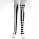 thumbnail image 4 of Women Clown Asymmetrical Vertical Striped over Knee Long Sock Thigh Highs Stockings for Halloween Co, 4 of 5