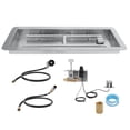 thumbnail image 2 of 24x8"Drop-in Fire Pit Pan,Rectangular Stainless Steel Fire Pit Burner Kit,Propane Gas Fire Pan 120,000 BTU with H-Burner for Indoor or Outdoor Use, 2 of 6