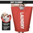 thumbnail image 7 of DOKEHOM 125L X-Large Laundry Basket, Collapsible Laundry Bag, Foldable Laundry Hamper, Folding Washing Bin (Red), 7 of 7