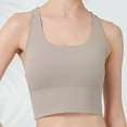 thumbnail image 6 of Soft Bras for Women Wire-Free No Underwire Bra Feature V-Neck Molded Bra Style W-1406 Hook and Eye Closure No Underwire Bras Khaki S, 6 of 7