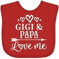 thumbnail image 3 of Inktastic Gigi and Papa Love Me Boys or Girls Baby Bib, 3 of 4