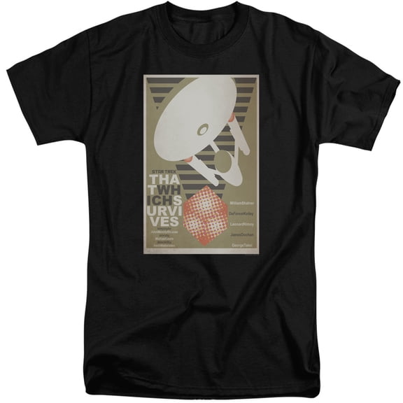 Star Trek Tos Episode 72 Adult Tall T-Shirt 18/1 T-Shirt Black