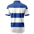 thumbnail image 4 of Telankuip Polo Shirts for Men Short Sleeve Buckle Collar Striped Color-Block T Shirts Summer Comfortable Fit Lightweight Breathable Stylish Work Leisure Tops Blue XXL, 4 of 5