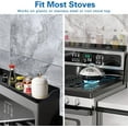 thumbnail image 4 of Stove Top Shelf 30 Inch - New Upgrade Silicone Strong Magnetic Heat Insulated Shelf - 3 Functional Partitions Kitchen Spice Rack Organizer, Oven Shelf Non-Slip Kitchen Gadgets for Flat Top Stove, 4 of 8