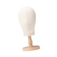 thumbnail image 3 of Milaget Mannequin Head Multifunctional Hat Rack Standing Stand for Cap Salon Wood Color short, 3 of 9
