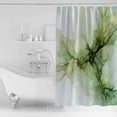 thumbnail image 2 of Sage Green Marble Shower Curtain, 72" x 72", Green Ombre Artwork Waterproof Bathroom Curtain Washable Shower Curtain Set with 12 Hooks, 2 of 6
