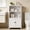 white, variant on PYY Freestanding Narrow Storage Cabinet with Doors, Adjustable Shelves Slim Floor Organizer for Bathroom or Entryway, Farmhouse Style - Color: White