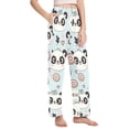 thumbnail image 2 of Dailycode Women's Pajama Pants Wide Leg Lounge Pj Bottoms With Pockets Cute Panda Face and Cake, 2 of 7
