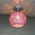thumbnail image 2 of WMGHA Semi Flush Mount Ceiling Light with Rainbow Glass Shade - Hallway Lighting Fixtures Modern Close to Ceiling Light Fixtures for Kitchen Living Room Bathroom Entryway -Without Bulb, 2 of 4