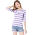 thumbnail image 3 of INSPIRE CHIC T-Shirt Décontracté Imprimé pour Femmes à Manches au Coude et Col Rond, 3 of 7