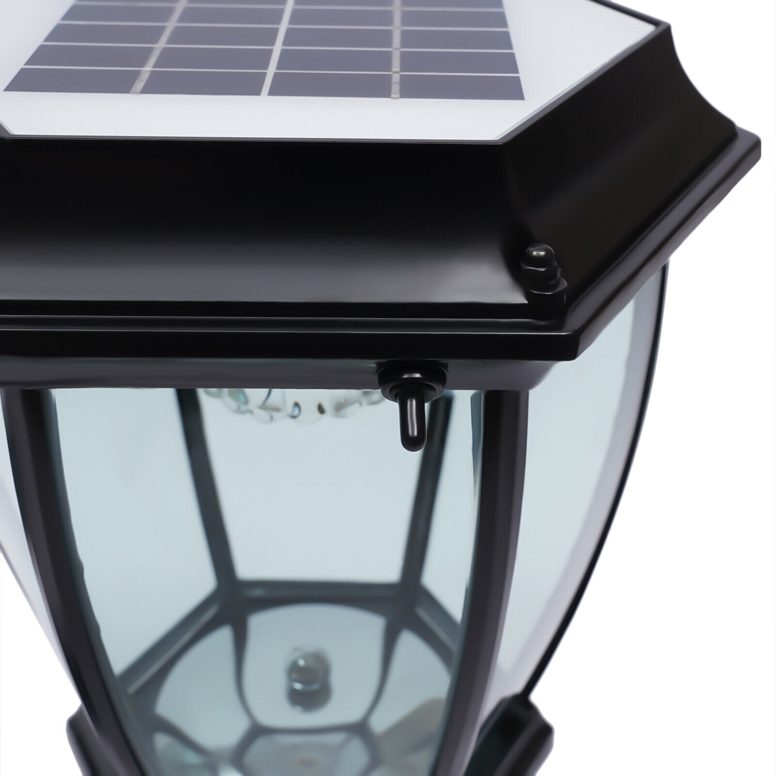 2-Pack Solar LED Post Light Lamp Yard Driveway Fence Outdoor Pillar Lights