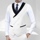 thumbnail image 1 of Camiseta sin mangas de cuello redondo para hombre, moda de temperamento, sin mangas, solapa, color liso, bolsillo, traje, poliéster, 1 of 3
