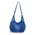 thumbnail image 2 of Tassel Faux Leather Handbag Large Capacity Top Handles Shoulder Bag 3in1 Convertible Satchel With Removable Crossbody Strap Soft Textured Purse For Women, 2 of 7