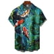 thumbnail image 2 of Camisas hawaianas para hombre, camiseta informal con estampado 3D de peces, camiseta de verano de gran tamaño con estampado de dibujos animados, elegante camisa de playa para vacaciones, 2 of 5