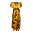 thumbnail image 4 of Vestido hasta el tobillo con estampado de manga corta y estampado de manga corta para mujer Fridja  nalpqowj4833, 4 of 5