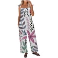 thumbnail image 1 of Birdeem Women Ladies Printed Summer Sleeveless Backless Loose Long Playsuits Rompers Jumpsuit, 1 of 10