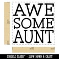 thumbnail image 2 of Awesome Aunt Fun Text Self-Inking Rubber Stamp Ink Stamper - Purple Ink - Small 1 Inch, 2 of 7