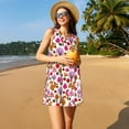 thumbnail image 3 of Fotbe Squirrel In The Forest Vestido de Verano sin Mangas para Mujer – Vestido Midi Línea A, Estilo Camiseta Floral, Vestido Playero Casual y Fluido, 3 of 7
