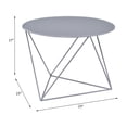 thumbnail image 3 of Light Gray Metal Table for Accent Chair / Adds Style to Seating, 3 of 5