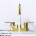 thumbnail image 3 of JERFIT Modern 2-Handle Centerset Bathroom Sink Faucet in Brushed Gold, 8.26" High for 3-Hole Deck Mount Installation, 3 of 6