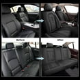 thumbnail image 5 of DIKSOAKR Full Set Seat Covers for Nissan Altima 2009-2025, 5 Seats Breathable Perforated Faux Leather Car Seat Cover Interior Seat Cover Airbag Compatible (Black), 5 of 7
