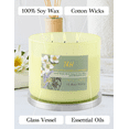 thumbnail image 2 of Eucalyptus Jasmine Lavender 3-Wick Soy Candle – Calming Aromatherapy Candle in Gift Box | Large 15.8 oz Stress Relief Scented Candle with Reusable Jar, 2 of 7