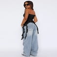 thumbnail image 6 of LYMAYTER‌ Tube Tops‌ for Women Strapless Ruffled Asymmetrical Hem Ruched Bandeau Cami Tank Comfortable, 6 of 10