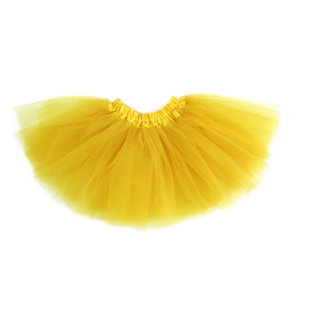 GOGO TEAM Girl's Tutu Skirt Ballet Dance Skirt Party Fairy Costume Skirt-Yellow