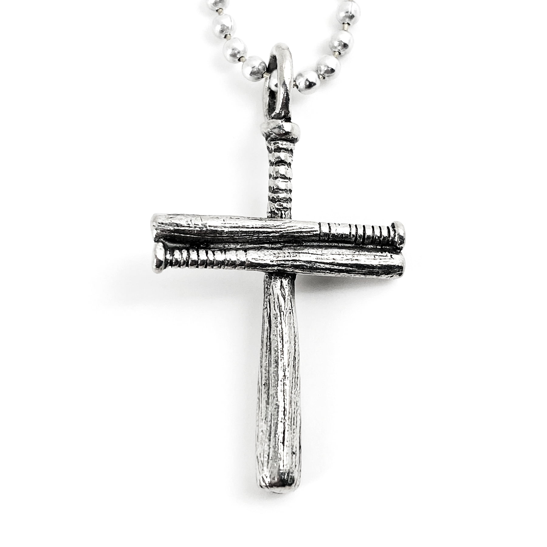 Baseball Bat Pewter Cross (wbatebc) On 