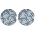 thumbnail image 2 of FREEAMG White Leaves Car Coaster for Cup Holders,2 PCS Absorbent Ceramic Car Cup Coasters Universal Vehicle Non-Slip Car Cup Holder Coaster, 2 of 6