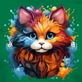 thumbnail image 3 of CafePress - Cute Cat Watercolor T Shirt - Women's Traditional Fit Dark T-Shirt, 3 of 4