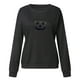 thumbnail image 2 of Gibobby Camisas Para Mujer Elegantes Top informal de manga larga a con cuello redondo y estampado pequeño y juguetón para mujer（Negro， XL), 2 of 5