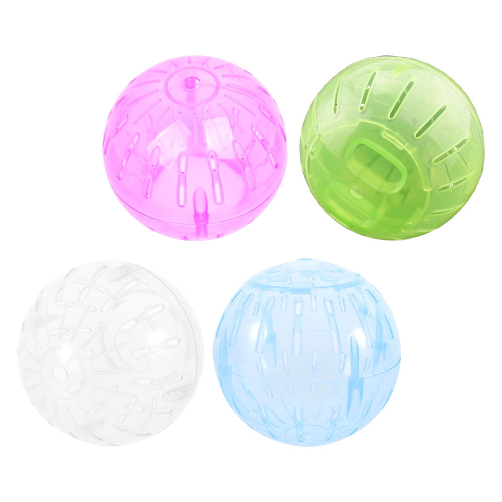 HAMPPLIES 4Pcs Hamster Activity Ball Assorted Color Innovative Rolling Structure for Small Pets