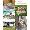 thumbnail image 5 of Outdoor Rug 5x8 ft Beach Sea Wave Waterproof Outdoor Patio Rug Mat Non Slip Outside Area Rugs Carpet for RV,Camping,Porch,Deck,Pool,Balconybackyard,Coastal Ocean Gray, 5 of 9