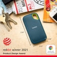 thumbnail image 2 of SanDisk Extreme Portable SSD de 1 TB - Hasta 1050 MB/s, USB-C, USB 3.2 Gen 2, resistencia al agua y al polvo IP65, firmware actualizado, Monterey - Unidad de estado sólido externa - SDSSDE61-1T00-G25M, 2 of 5