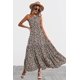 thumbnail image 3 of Vestido floral de verano para mujer, un hombro, sin mangas, con nudo, dobladillo con volantes, bohemio, maxi vestidos Ormromra  FSHY004-6, 3 of 5