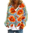 thumbnail image 2 of Amzcrzy Veste en Polaire Mode Femme Cardigan Imprimé Veste Décontractée Mode Manches Longues Col Haut/chemise Veste à Capuche Décontractée pour Femmes Hauts à Manches Longues pour Femmes, 2 of 5