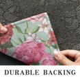 thumbnail image 6 of Pink Flowers Crystal Velvet No Slip Floor Mat, Entryway Doormat Durable Low-Profile Mat Home Decor, Welcome Mats Washable Kitchen Bathroom Laundry Bedroom Living Room Door Mats 30x17in, 6 of 7
