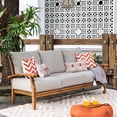 thumbnail image 2 of Cambridge Casual  Leon Teak Outdoor Deep Seating Sofa Natural Teak/Beige Cushion, 2 of 5