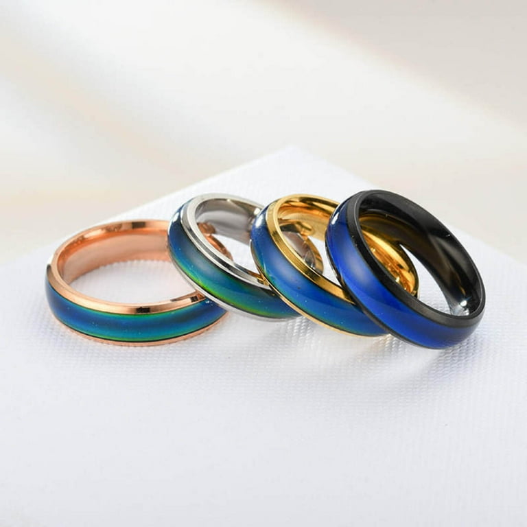 Zest Accessories Color Changing Mood Rings, Stainless Steel