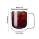 thumbnail image 3 of Taza de café con asa de 250ml taza de vidrio resistente al calor de doble capa taza de agua aislada creativa taza de leche para bebidas frías taza taza ANGGREK Otros, 3 of 8
