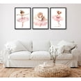 thumbnail image 3 of Cute Grace Little Girls Ballerinas Canvas Wall Art Charming Pink Girl Ballet Skirt Picture Wall Decor Ballet Dancer Girl Poster Print Paintings for Kids Room Baby Girl （Only canvas）, 3 of 6