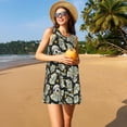 thumbnail image 3 of Balery Skull with Dollar Vestidos de verano para mujer con estampado: vestido holgado sin mangas, vestido playero informal y cómodo para días calurosos., 3 of 7