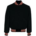 thumbnail image 3 of Holloway Sportswear 2XL Varsity Jacket Black/Burnt Orange/White 224183, 3 of 4