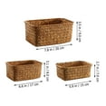 thumbnail image 4 of 3pcs Basquero de almacenamiento de trenza de trenza multifuncional Canasta de almacenamiento de la cesta del organizador para el hogar, 4 of 7