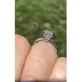 thumbnail image 3 of Solitaire Brilliance 2CT Oval Cut Moissanite Diamond Engagement Solitaire Ring 14K White Gold, Ring Size 9, 3 of 5