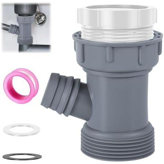 Dishwasher Drain Hose Adapter – Universal Sink Hose Adapter, Fits 1-1/2" & 1-1/4" Drain Pipes, Kitchen Sink Drain Pipe Kit, Perfect for Dishwasher & Sink Drain Installation
