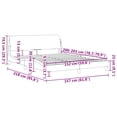 thumbnail image 2 of vidaXL Bed Frame without Mattress Platform Bedstead Bed Base Dark Gray Velvet, 2 of 8